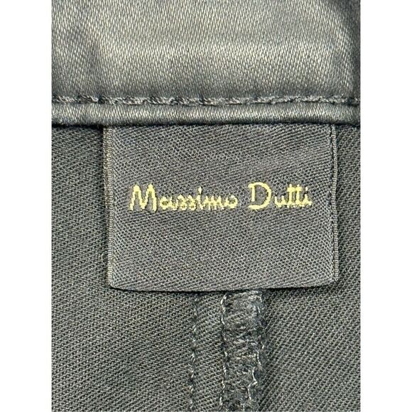 B32 - Massimo Dutti Morocco Black Sheen Pant Size 10 - Picture 5 of 9